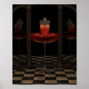 Red Firebird Klassiek Ballet Tutu Reflections Poster