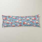 Red Firetrucks Firefighter Kinder Lichaamskussen (Achterkant)