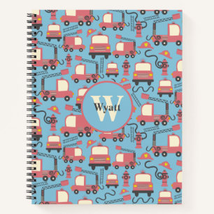 Red Firetrucks Firefighter Kinder Notitieboek