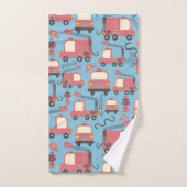 Red Firetrucks Firefighter Kinder reddingsvoertuig Bad Handdoek (Handdoek)