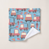 Red Firetrucks Firefighter Kinder reddingsvoertuig Bad Handdoek (Wasdoekje)