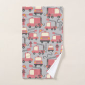 Red Firetrucks Firefighter Kinder reddingsvoertuig Bad Handdoek (Handdoek)