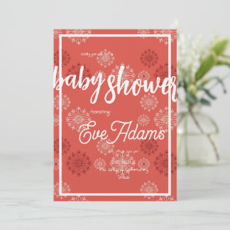 Red Fireworks Baby shower Invitation Kaart