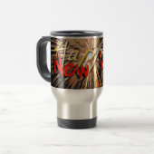 Red Fireworks Bonne année 2019 Travel Mug (Devant gauche)