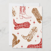 Red First Rodeo Invitation d'anniversaire (Dos)