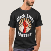 Red Fist Black Lives Matter BLM T-shirt (Voorkant)