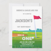 Red Flag Golf Invitations d'anniversaire (Devant)