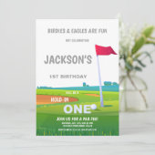 Red Flag Golf Invitations d'anniversaire (Debout devant)