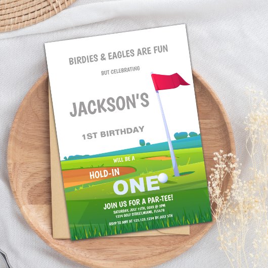 Red Flag Golf Invitations d'anniversaire