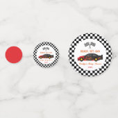 Red Flame Race Auto Ready Set Go Baby shower Confetti (Voorkanten)