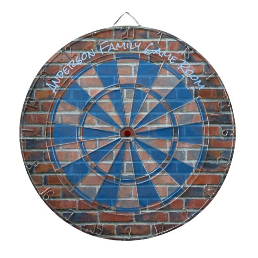 Red Flamed Brick Graffiti muur Aangepast Bericht Dartbord (Voorkant)