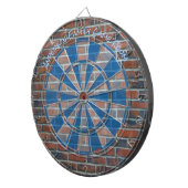 Red Flamed Brick Graffiti muur Aangepast Bericht Dartbord (Voorkant Rechts)