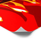 Red Flames BBQ Art Print (Hoek)