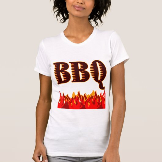 Red Flames BBQ Gezegde T-shirt (Voorkant)