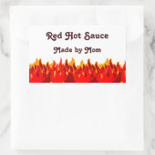 Red Flames Custom Jar ou Canning Étiquettes (Sac)