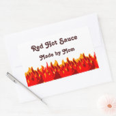 Red Flames Custom Jar ou Canning Étiquettes (Enveloppe)