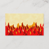 Red Flames Western Letters Carte de visite (Dos)