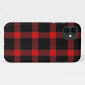 Red flannel iPhone case (Achterkant (horizontaal))