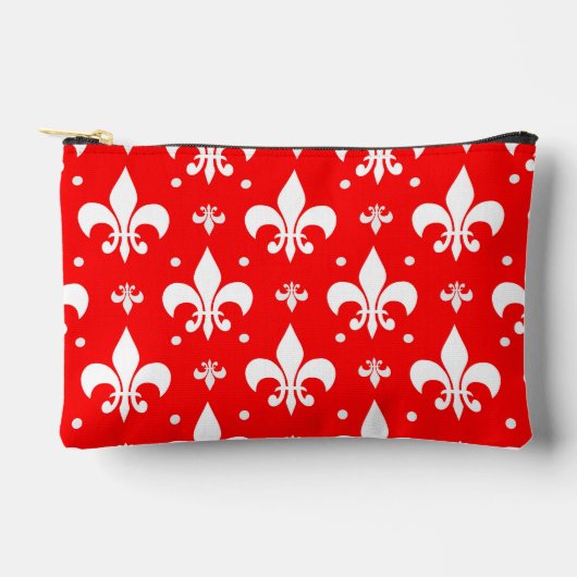 Red Fleur-de-lis Pattern Design Etui (Voorkant)