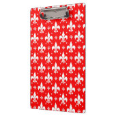 Red Fleur-de-lis Pattern Design Klembord (Links)