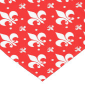 Red Fleur-de-lis Pattern Design Korte Tafelloper (Hoek)