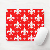 Red Fleur-de-lis Pattern Design Muismat (Met muis)