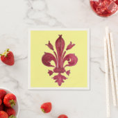 RED FLEUR DE LIS SERVETTEN (Insitu)