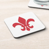 Red Fleur de Lys Bier Onderzetter (Linkerzijde)
