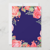 Red Floral 70e anniversaire Invitation Parties sci (Dos)