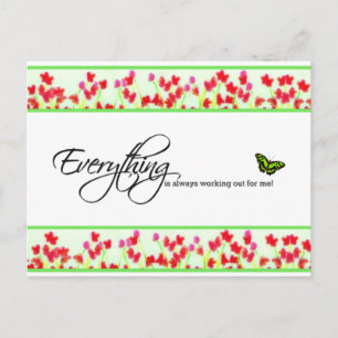 Red Floral - Alles werkt altijd goed Briefkaart