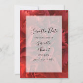 Red Floral Carnance Wedding Save the Date (Voorkant)