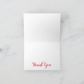 Red floral decoration bedankkaart (Binnen)