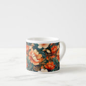 Red floral  espresso kop (Voorkant rechts)