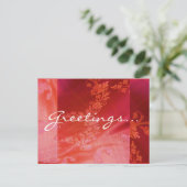 Red Floral I Briefkaart -  (Staand voorkant)