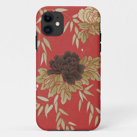  Red Floral iPhone 5 Hoesje (Achterkant)