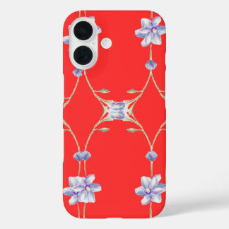 Rèd floral iPhone case