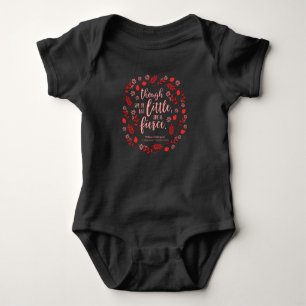 Red Floral Little but Fierce William Shakespeare Romper