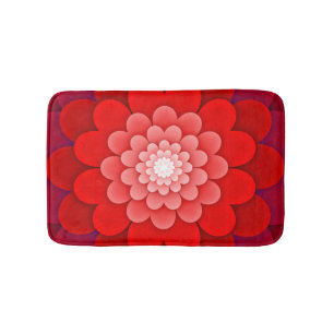 Red Floral Mandala-58566 Badmat