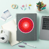 Red Floral Mandala-58566 Sticker (iPad Cover)