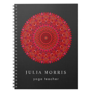 Red Floral Mandala Notitieboek