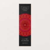 Red Floral Mandala Visitekaartjes (Buitenkant ongevouwen)