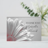 Red Floral markeert vlam Bedankkaart (Staand voorkant)