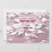 Red Floral Noël Fête Invitation (Dos)
