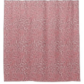Red Floral Panel Shower Curtain Douchegordijn (Voorkant)