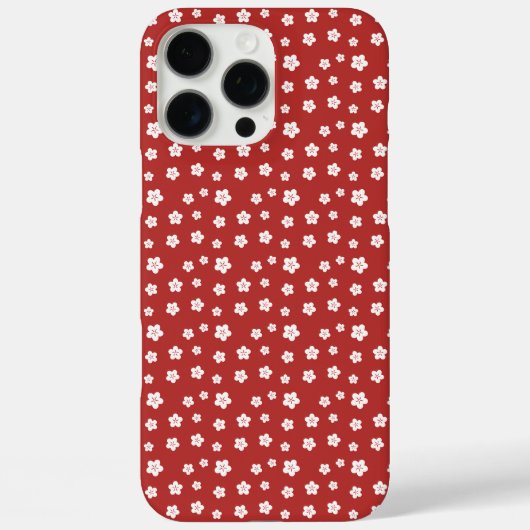 Red Floral Pattern Case-Mate iPhone Case (Achterkant)