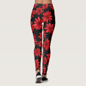 Red Floral Pattern Leggings (Achterkant)