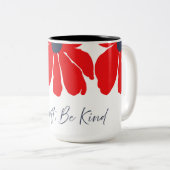Red Floral Pattern Mug (Devant droit)