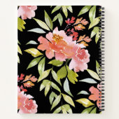 Red Floral Personalized Recipe Notitieboek (Achterkant)