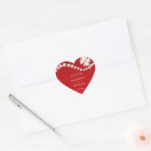 Red Floral Save the Date Sticker (Envelop)