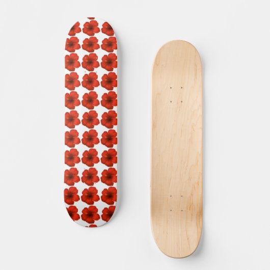 Red Floral Skateboard (Recto)